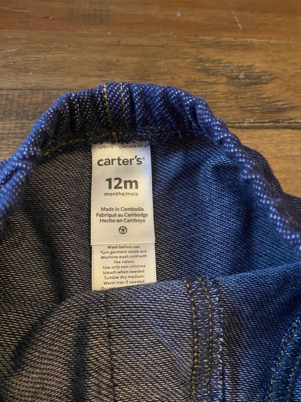 Carter's Dark Blue Denim Baby Jeans